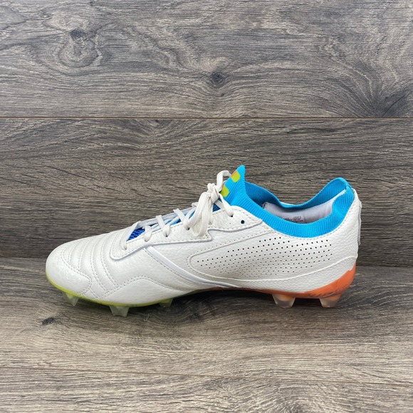 Charly‎ Men\'s Tyrian LT Soccer Cleats White Blue Orange Leather Size US 7.5 main image 5